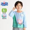 Página de Cerdo Elástica Cómoda Camiseta Base Primavera y Otoño Dibujos Animados Impresos para Niños Camiseta Base para Bebé Camiseta de Manga Larga para Niño