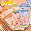 Conjunto de Papelaria Desenho Animado Fofo, Caderno Espiral para Estudante, Combinação de Caneta de Pressão, Lembrancinha Infantil, Pacote de Presente de Papelaria para Volta às Aulas