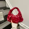 Bolso Estilo Coreano con Adornos de Pedrería Personalizados, Nuevo Modelo Verano 2026, Diseño de Color Sólido, Bolso de Hombro y Axila Moderno y Elegante