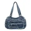 Bolso de mezclilla de moda transfronterizo, gran capacidad, bolso versátil de alta gama para el día a día de mujer, bolso de hombro para damas, bolso cruzado