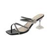Sandalias de Verano Estilo Hada para Mujer 2026 para Combinar con Vestidos, Sandalias de Tacón Alto Romanas de Tira Fina Nicho Francés Doble Uso con Pedrería