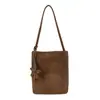 Bolsa balde vintage de luxo leve de nicho de alta qualidade para mulheres, nova moda outono com textura tecida fosca, bolsa de ombro único para axila