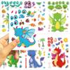 8 piezas de collage de serie de cambio de cara de dragón de dibujos animados, juguetes para niños, adhesivos impermeables de PVC decorativos para carcasa de teléfono móvil DIY, patineta, vaso de agua