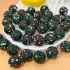 Explosões transfronteiriças 16mm Tema de Natal Três peças Furo reto Bola de argila DIY Caneta com contas Estrela de Shambhala Broca