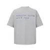 Camiseta de Manga Corta Casual Urbana Versátil Estilo Americano con Estampado de Letras Rumei para Hombres y Mujeres, Top Sencillo Holgado de Media Manga para Verano