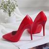 Zapatos de Tacón Alto Sexys, Travesti, Zapatos de Tacón Alto Sexys Desechables, Deseo Puro Brillante, Pie en la Cama, Tacones de Aguja Brillantes, Shihai Sexy