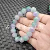 Pulsera de eslabones verdes secos de jade Pulsera de jade blanco de Xinjiang y jade dorado pulsera de ágata cuentas de cielo pulsera de seis eslabones pulsera de mano