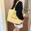 Bolsa de Lona Estilo Coreano Estilo Perezoso para Mujer, Bolso de Hombro de Nylon Casual de Gran Capacidad, Bolso Tote Simple para el Trabajo, Bolsa de Compras