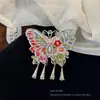 Flores Balançando ao VentoNovo Grampo de Cabelo Longo com Franjas Florais Estilo Chinês, Presilha Lateral para Franja para Mulheres, Acessório Retro Hanfu, Ornamento de Cabelo