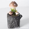 Medio Tocón de Hongo de Simulación Bonsái Espuma Adornos Pequeños Creativos Flor Artificial Decoración para el Hogar de Interior Planta en Maceta de Simulación