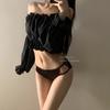 Amor fuera de la vaina ~ Lencería sexy de satén y encaje japonés para mujer, pura, quiere tiras, moda, hermoso, cadera, algodón, rango, bragas para mujer