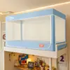 2026 Nuevo Modelo Cama de Estudiante Mosquitero Dormitorio Bloqueo de Luz a Prueba de Polvo Cama Superior de Dos Pisos para Estudiantes Mosquitero de Tres Puertas