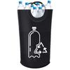 Mango de Aluminio Almacenamiento de Botellas de Reciclaje Cesta para Ropa Sucia Cesta de Almacenamiento Extraíble Cesta de Reciclaje Caja de Reciclaje Plegable para el Hogar