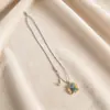 Nuevo Estilo Doce Signos del Zodíaco Brocado Imitación Dinastía Song Estilo Chino Nuevo Collar Cadena para Suéter Versátil Estilo Nacional Regalo para Amigos Accesorio Colgante