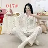 2026 Nuevo Pijama de Dibujos Animados Dulces para Mujer, Conjunto de Tres Piezas de Algodón Nube para Primavera y Otoño, Manga Larga, Ropa de Casa Delgada