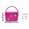 Bolsa Perfurada de Silicone, Bolsa de Mão Quadrada com Furos Redondos, Porta-Moedas Infantil, Bolsa de Armazenamento DIY, Bolsa de Silicone Perfurada