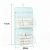 Bolsa de malha multicamadas para pendurar, bolsa de armazenamento portátil para organizar roupas íntimas, meias e outros itens, bolsa de armazenamento montada na parede para trás da porta do guarda-roupa