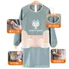 Delantal para Cocina Casera, Bata de Cocina Impermeable y a Prueba de Aceite para Mujeres, Ropa de Trabajo a la Moda con Mangas Largas