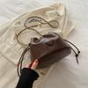Bolso de Cubo Simple Casual de Gran Capacidad 2024 Primavera Nuevo Bolso de Cadena de Alta Textura Bolso de Hombro Cruzado para Mujer