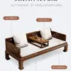 Nueva cama Arhat de madera maciza estilo chino, sofá cama para sala de estar estilo Ming para apartamentos pequeños, silla Arhat Zen simple de doble uso