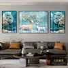 Pintura decorativa moderna minimalista para sala de estar, arte abstrato em linha, pintura para pendurar na parede de fundo do sofá, tríptico de atmosfera de alta qualidade