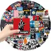 100 Adesivos Estilo Banda Oasis 1.0 Rock Graffiti. Adesivos Impermeáveis DIY para Guitarra, Celular, Mala