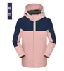 Cortavientos Personalizado Estampado de Logo Otoño Invierno Exterior Grupo Forrado de Polar Engrosado Bloqueo de Color Ropa de Trabajo Hecho a Medida Ropa de Trabajo Chaqueta