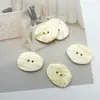 Botões Irregulares de Resina de 25mm em Design de Concha Falsa, Botões Decorativos Bege para Casacos e Suéteres