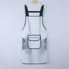 Delantal TPU Extendido Impermeable y a Prueba de Aceite Transparente Logo Personalizado Tamaño Grande Hombres y Mujeres Cocina Casera Catering Venta al por Mayor Transfronteriza
