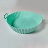 Tapete para Freidora de Aire Transfronterizo Bandeja para Hornear Silicona Gruesa de Grado Alimenticio Tapete Plegable para Hornear Bandeja para Hornear de Freidora de Aire para el Hogar