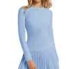 Camiseta Deportiva de Manga Larga Transpirable de Secado Rápido para Mujer, Ajuste Ceñido, Sensación de Segunda Piel, Top de Cuello Redondo para Correr, Yoga, Fitness