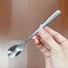 Colher de Chá de Aço Inoxidável Colher de Sopa Doméstica Colher Pequena Colher para Temperos Multiúso Colher para Mexer Chá da Tarde Colher de Chá Corpo Nu Colher de Café