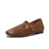 [Preço Especial de Liquidação para Tamanho 38, Sem Devoluções ou Trocas] Sapatos Femininos de Couro Genuíno por 99 Yuan, Tamanhos Limitados, Estilo Artístico Vintage, Planos e Confortáveis
