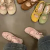 Sapatos Mary Jane femininos de estilo francês, brisa suave de noite, que aumentam a altura, 2026 novos sapatilhas vintage de tira cruzada, sola macia