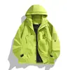 Comercio Exterior Americana Pesada Primavera y Otoño Nueva Chaqueta Impermeable para Hombres y Mujeres Casual Deportiva Exterior con Capucha