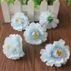 Flores DIY: Crisantemo, Peonía Pequeña, Flores de Seda, Flores de Tela, Cabezas de Flores Artificiales, Arte Floral Decorativo Hecho a Mano, Rojo