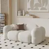 Sofá Doble Pequeño Negro Apartamento Bloque de Tofu Malvavisco Dormitorio Área de Descanso Recepción Salón de Belleza Tienda de Ropa para Mujer