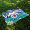Tapete de Picnic de Oso Grueso de Dibujos Animados Impermeable a Prueba de Humedad Tapete Portátil para Piso Tienda Playa Parque Exterior Tapete para Camping