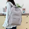 Nueva Moda Estilo Simple Bolso de Doble Hombro Mochila Escolar para Estudiantes Gran Capacidad Multicapa Resistente Duradero Mochila Casual para Hombres y Mujeres