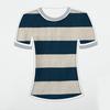 Processamento Personalizado de Tecido Respirável para Camisa Polo Listrada Tingida no Fio 100% Algodão, Tecido Pique Mesh de Fio Duplo, Tecido Pique 100% Algodão