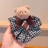 Lindo Scrunchie para Niñas, Goma para el Cabello de Cuadros Rojos, Accesorio para Moño de Niña Pequeña, Diadema para Bebé, Goma para el Cabello, Accesorio para el Cabello