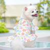 Seda de hielo gato mascota gato ropa vestido para perro grande primavera y verano perro perro suministros floral fresco gato enano