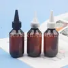 Frasco Verde Escuro de 100ml com Tampa Pontiaguda, Frasco Pet de Gargalo Fino, Frasco Conta-gotas de 100ml com Tampa Pontiaguda, Frasco para Água e Loção com Tampa Pontiaguda