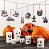 Cruzamento de Fronteiras Logo Bbto Bruxa de Halloween Caveira Abóbora Escada Pátio de Casa Escritório Pingente Decorativo de Madeira
