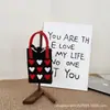 Bolsa con Tema de Amor, Bolsa de Punto para Teléfono Móvil de Verano, Bolso de Mano Portátil de Silicona Estilo Coreano que se Puede Llevar Cruzado, un Artículo Imprescindible para Salir