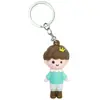 Chaveiro de Menina com Trança Fofa Pingente de Boneco Menino Menina Chaveiro Criativo de Desenho Animado para Casal Ornaments para Pendurar na Mochila Escolar