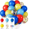 Conjunto de Balões de Látex Azul e Rosa de 12 Peças Mais Vendido Transfronteiriço, Redondo e Espessado, para Festas de Aniversário e Decorações de Casamento