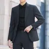 Traje Casual de Color Sólido Otoño 2022 Delgado Duffy Guapo Moderno Holgado Estilo Ligero Maduro Conjunto de Traje Chaqueta Popular en Internet