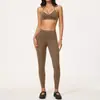 Roupas esportivas transfronteiriças europeias e americanas: conjunto de fitness justo ao corpo, de cintura alta, elástico e respirável, adequado para treino de Pilates e yoga. 5555