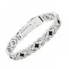 Pulsera magnética de moda europea y americana, superventas transfronteriza, lujo ligero, trébol de la suerte, aleación con incrustaciones de diamante, pulsera de joyería magnética de una sola fila para mujer